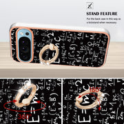 For Google Pixel 9 / 9 Pro Electroplating Dual-side IMD Phone Case with Ring Holder(Equation)