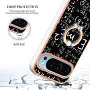 For Google Pixel 9 / 9 Pro Electroplating Dual-side IMD Phone Case with Ring Holder(Equation)