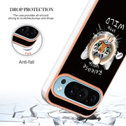 For Google Pixel 9 / 9 Pro Electroplating Dual-side IMD Phone Case with Ring Holder(Natural Growth)