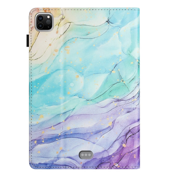 For iPad Pro 11 2024 Sewing Litchi Texture Smart Leather Tablet Case(Oil Painting)