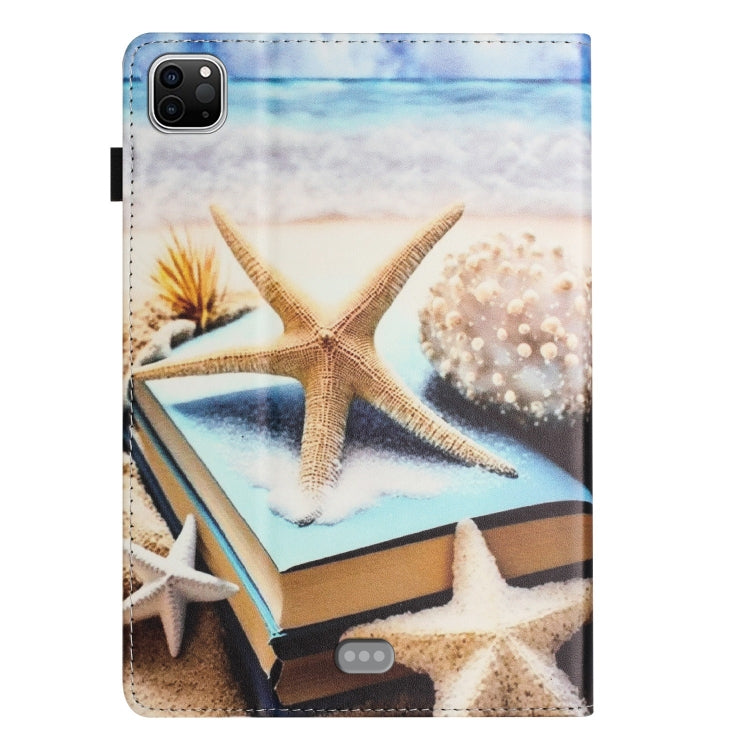 For iPad Pro 11 2024 Sewing Litchi Texture Smart Leather Tablet Case(Starfish)
