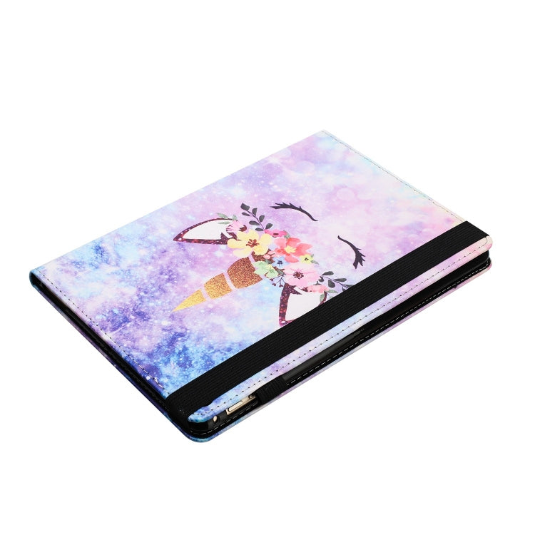 For iPad Pro 11 2024 Sewing Litchi Texture Smart Leather Tablet Case(Smiling Face)