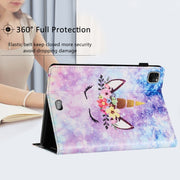 For iPad Pro 11 2024 Sewing Litchi Texture Smart Leather Tablet Case(Smiling Face)