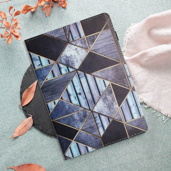 For iPad Pro 11 2024 Sewing Litchi Texture Smart Leather Tablet Case(Marble)