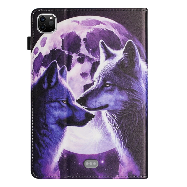 For iPad Pro 11 2024 Sewing Litchi Texture Smart Leather Tablet Case(Wolf)