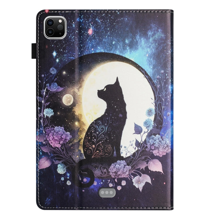 For iPad Pro 11 2024 Sewing Litchi Texture Smart Leather Tablet Case(Cat)