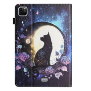 For iPad Pro 11 2024 Sewing Litchi Texture Smart Leather Tablet Case(Cat)