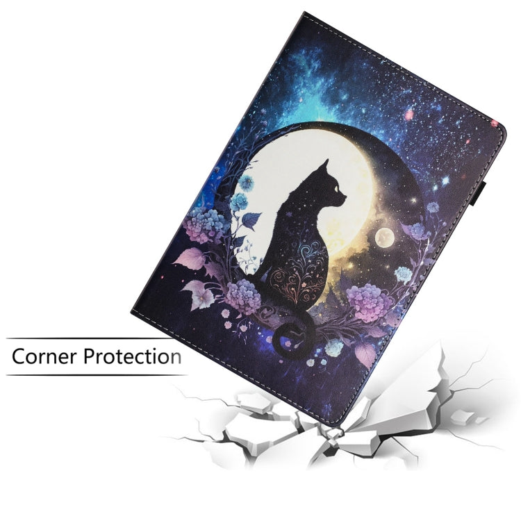 For iPad Pro 11 2024 Sewing Litchi Texture Smart Leather Tablet Case(Cat)