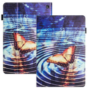 For Amazon Kindle Fire HD 8 2020 2022 Sewing Litchi Texture Smart Leather Tablet Case(Butterfly)
