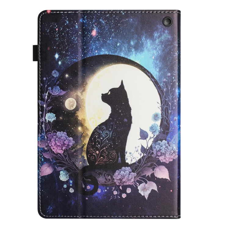 For Amazon Kindle Fire HD 8 2020 2022 Sewing Litchi Texture Smart Leather Tablet Case(Cat)