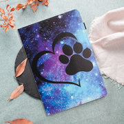 For Amazon Kindle Fire HD 10 2021 Sewing Litchi Texture Smart Leather Tablet Case(Footprint)