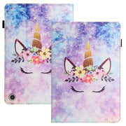 For Amazon Kindle Fire HD 10 2021 Sewing Litchi Texture Smart Leather Tablet Case(Smiling Face)