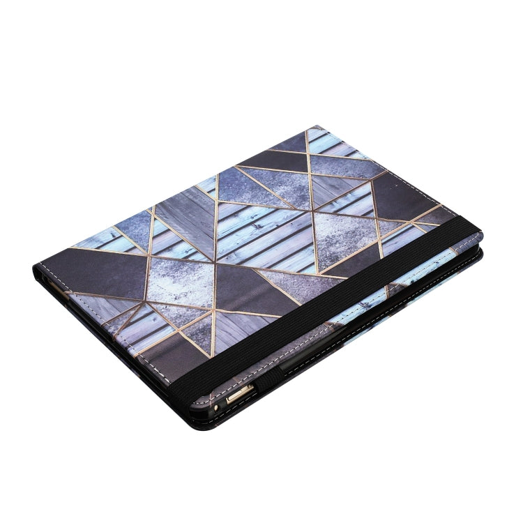 For Amazon Kindle Fire HD 10 2021 Sewing Litchi Texture Smart Leather Tablet Case(Marble)