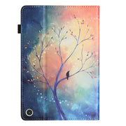 For Amazon Kindle Fire Max 11 2023 Sewing Litchi Texture Smart Leather Tablet Case(Oil Painting Tree)