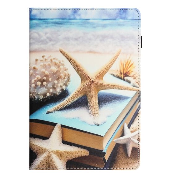For Amazon Kindle Fire Max 11 2023 Sewing Litchi Texture Smart Leather Tablet Case(Starfish)