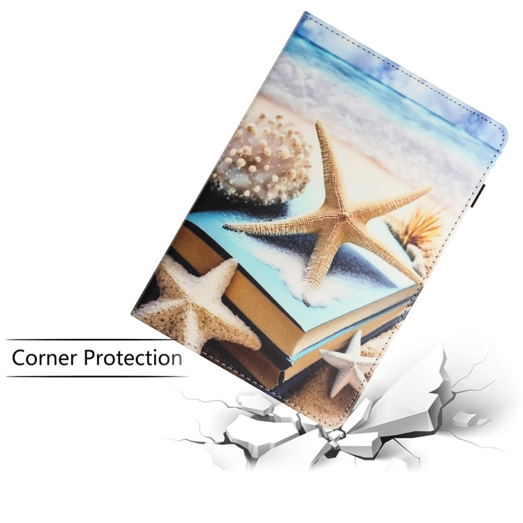 For Amazon Kindle Fire Max 11 2023 Sewing Litchi Texture Smart Leather Tablet Case(Starfish)