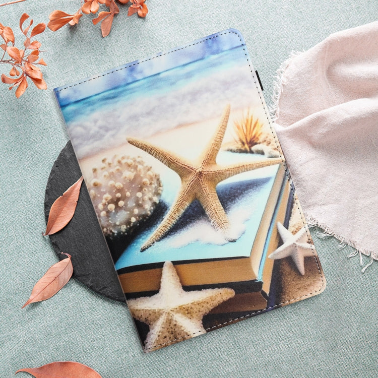 For Amazon Kindle Fire Max 11 2023 Sewing Litchi Texture Smart Leather Tablet Case(Starfish)