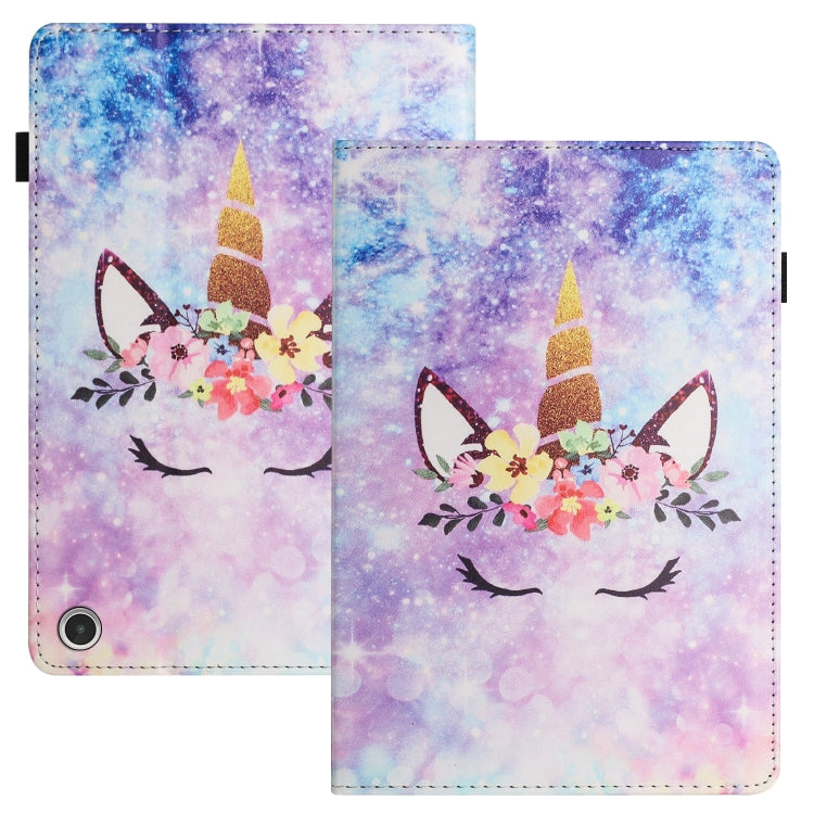 For Amazon Kindle Fire Max 11 2023 Sewing Litchi Texture Smart Leather Tablet Case(Smiling Face)