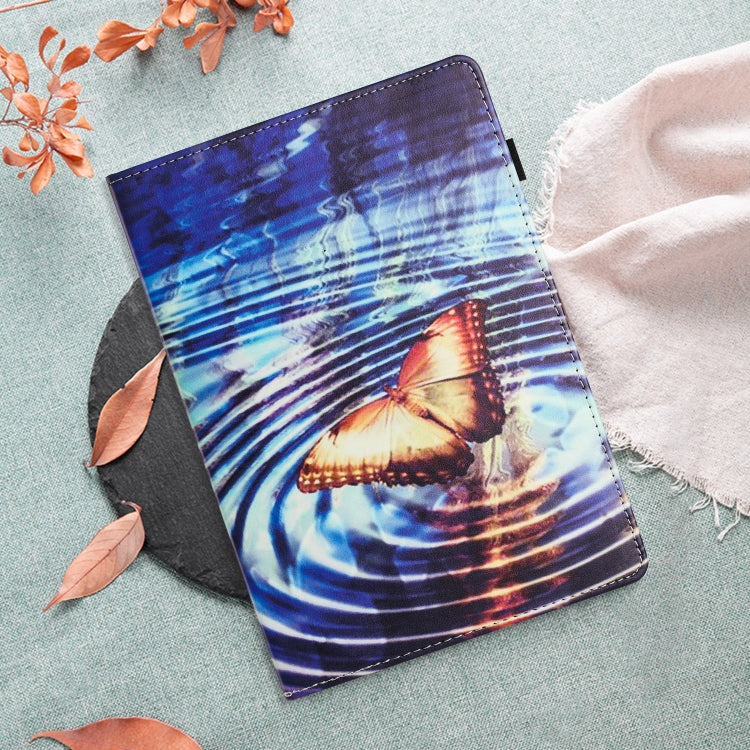 For Amazon Kindle Fire Max 11 2023 Sewing Litchi Texture Smart Leather Tablet Case(Butterfly)