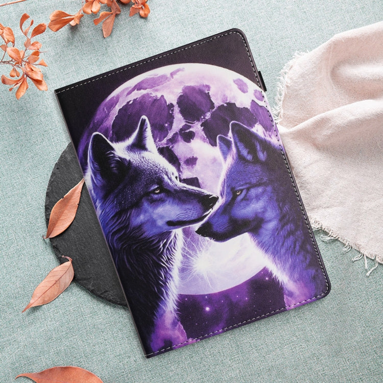 For Amazon Kindle Fire Max 11 2023 Sewing Litchi Texture Smart Leather Tablet Case(Wolf)
