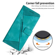 For vivo Y36 Dream Triangle Leather Phone Case with Lanyard(Green)