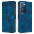 For vivo Y100 IDN Dream Triangle Leather Phone Case with Lanyard(Blue) - vivo Cases by PMC TechLife | Online Shopping South Africa | PMC TechLife | Buy Now Pay Later Mobicred