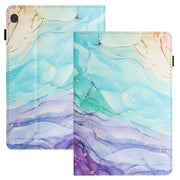 For Lenovo Tab M10 Sewing Litchi Texture Smart Leather Tablet Case(Oil Painting)