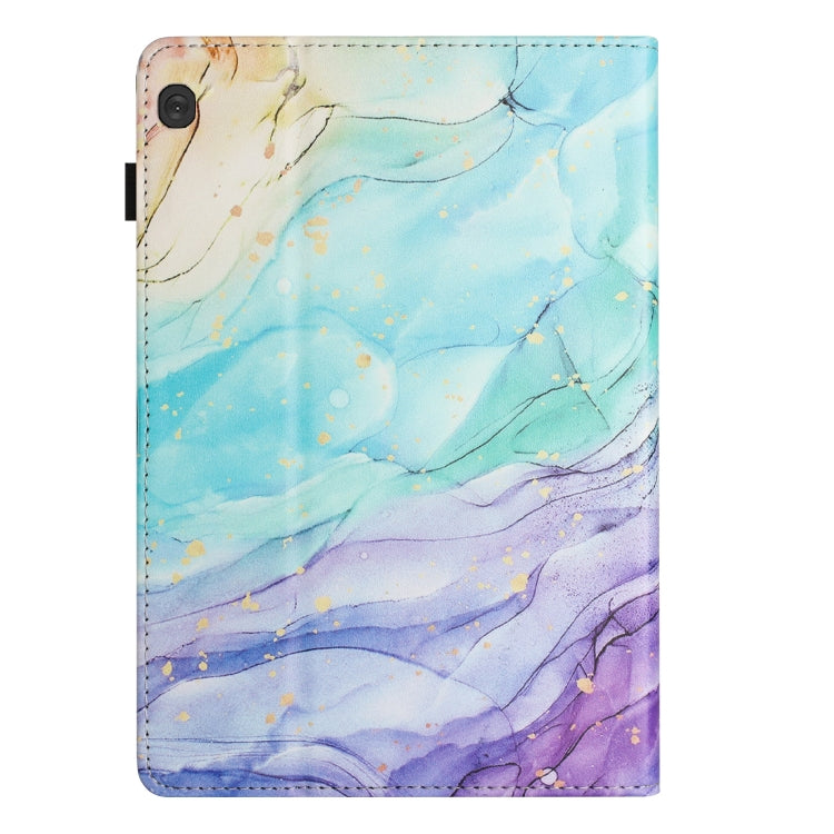 For Lenovo Tab M10 Sewing Litchi Texture Smart Leather Tablet Case(Oil Painting)