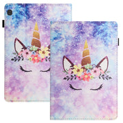 For Lenovo Tab M10 Sewing Litchi Texture Smart Leather Tablet Case(Smiling Face)