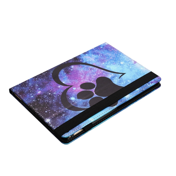For Lenovo M10 Plus Sewing Litchi Texture Smart Leather Tablet Case(Footprint)