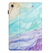 For Lenovo M10 Plus Sewing Litchi Texture Smart Leather Tablet Case(Oil Painting)