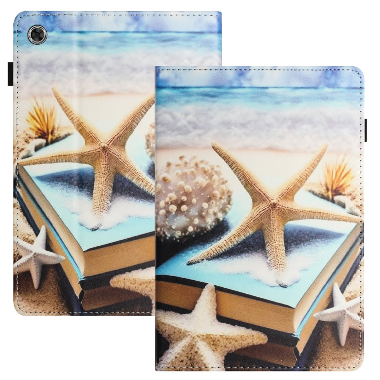 For Lenovo M10 Plus Sewing Litchi Texture Smart Leather Tablet Case(Starfish)