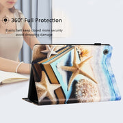 For Lenovo M10 Plus Sewing Litchi Texture Smart Leather Tablet Case(Starfish)