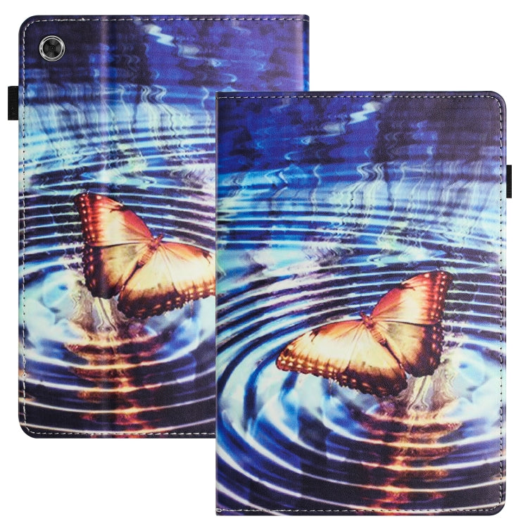 For Lenovo M10 Plus Sewing Litchi Texture Smart Leather Tablet Case(Butterfly)