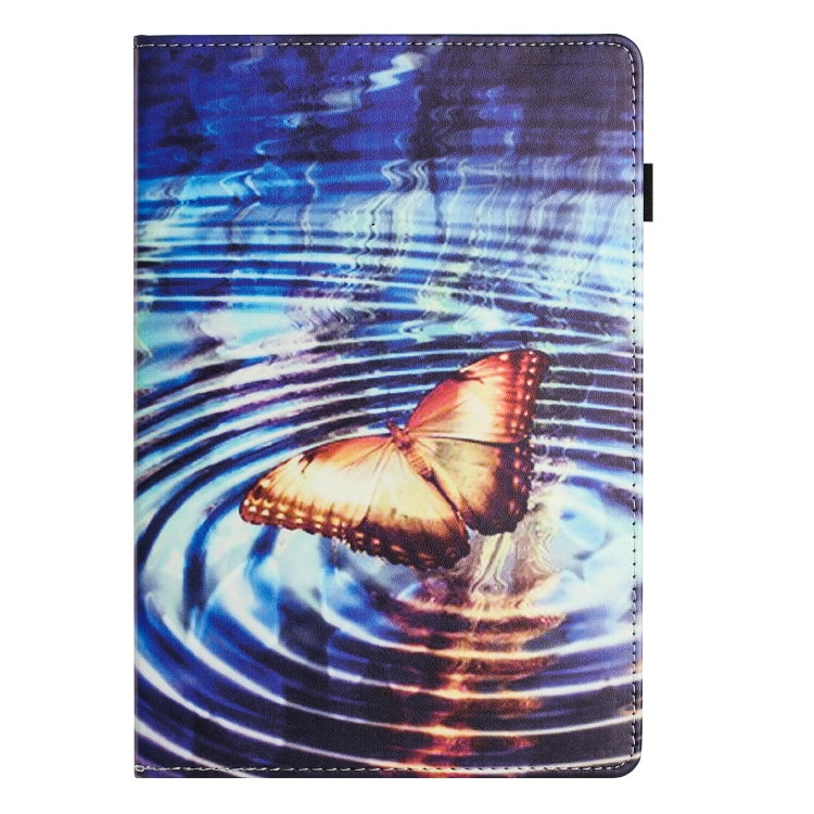 For Lenovo M10 Plus Sewing Litchi Texture Smart Leather Tablet Case(Butterfly)