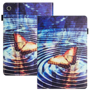 For Lenovo M10 Plus Sewing Litchi Texture Smart Leather Tablet Case(Butterfly)