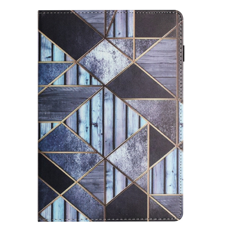 For Lenovo M10 Plus Sewing Litchi Texture Smart Leather Tablet Case(Marble)