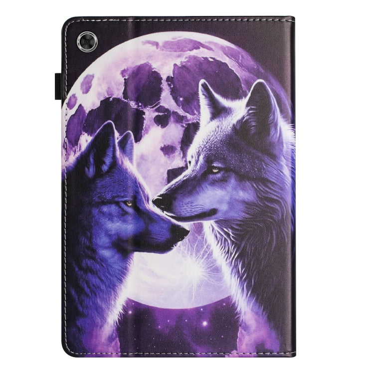 For Lenovo M10 Plus Sewing Litchi Texture Smart Leather Tablet Case(Wolf)