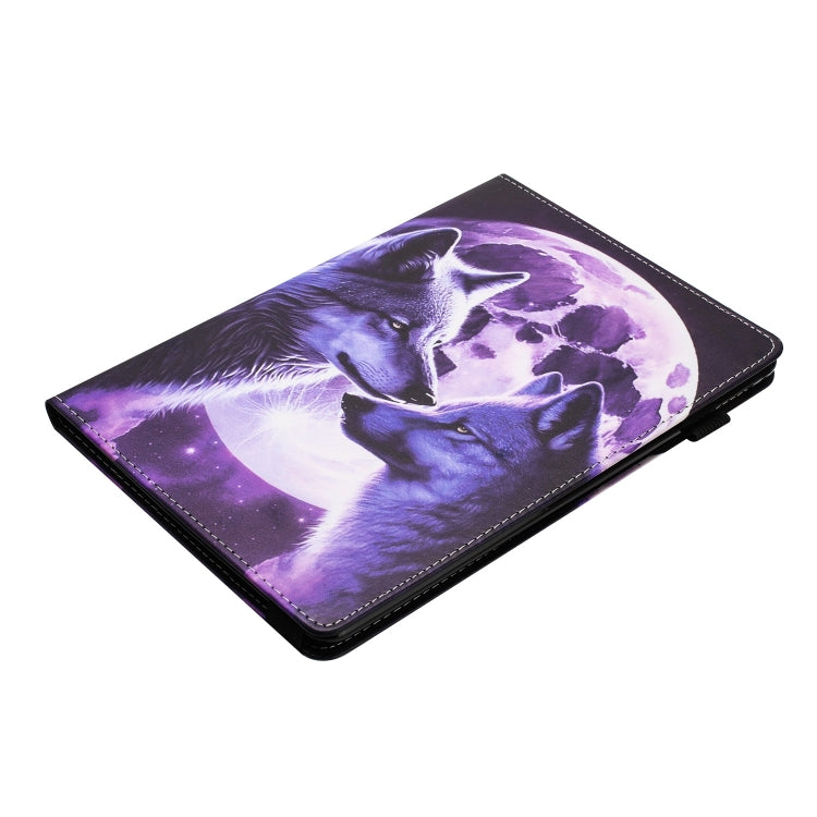 For Lenovo M10 Plus Sewing Litchi Texture Smart Leather Tablet Case(Wolf)