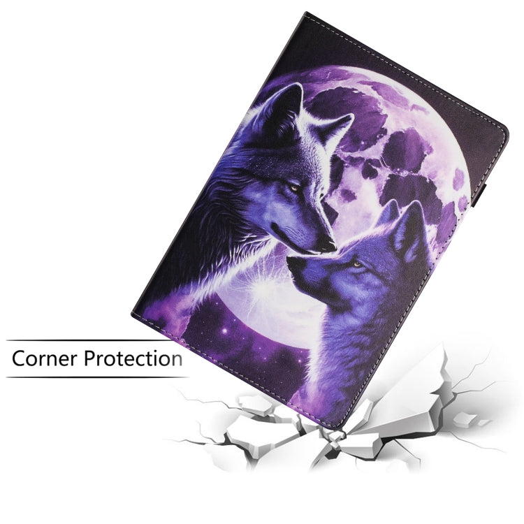 For Lenovo M10 Plus Sewing Litchi Texture Smart Leather Tablet Case(Wolf)