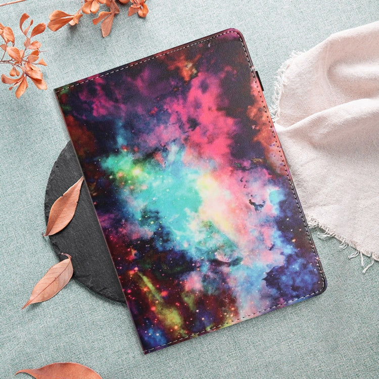 For Lenovo M10 Plus Sewing Litchi Texture Smart Leather Tablet Case(Starry Sky)