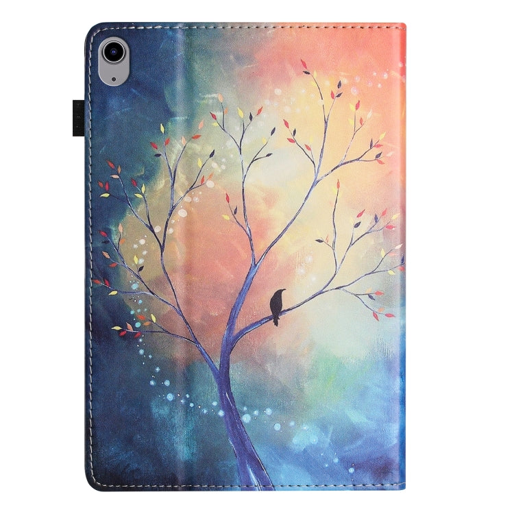 For Lenovo Tab P11 Sewing Litchi Texture Smart Leather Tablet Case(Oil Painting Tree)