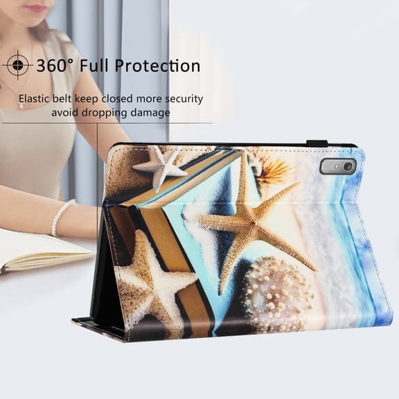For Lenovo Tab P11 Gen 2 Sewing Litchi Texture Smart Leather Tablet Case(Starfish)