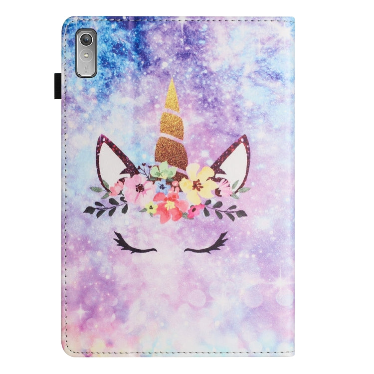 For Lenovo Tab P11 Gen 2 Sewing Litchi Texture Smart Leather Tablet Case(Smiling Face)