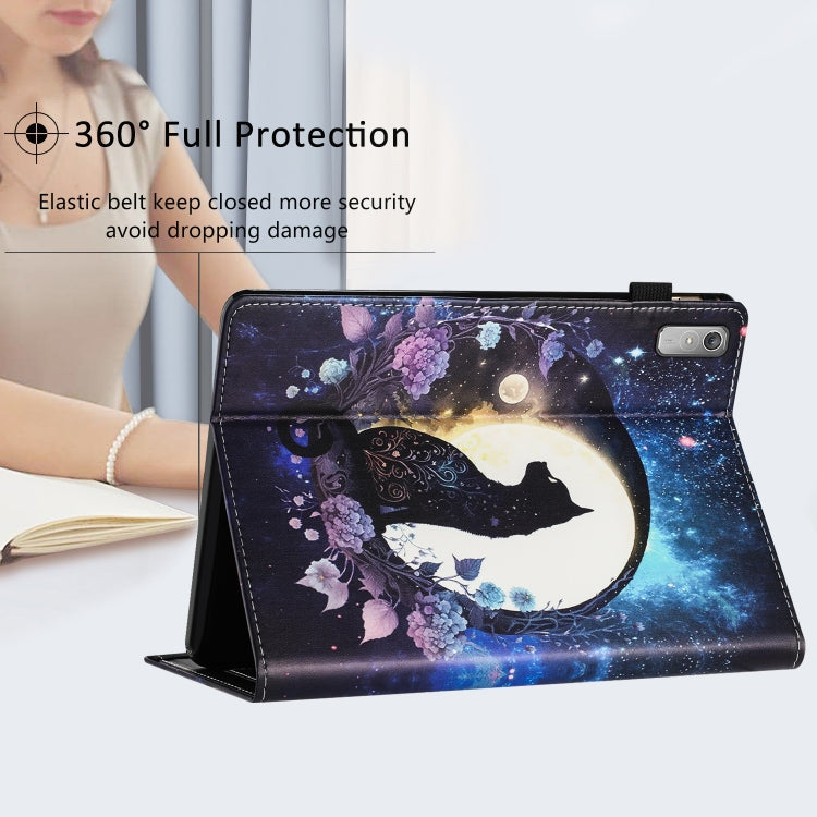 For Lenovo Tab P11 Gen 2 Sewing Litchi Texture Smart Leather Tablet Case(Cat)