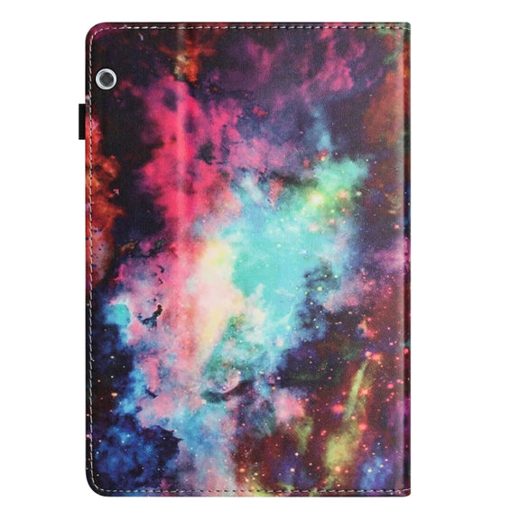 For Huawei MediaPad T5 10 Sewing Litchi Texture Smart Leather Tablet Case(Starry Sky)