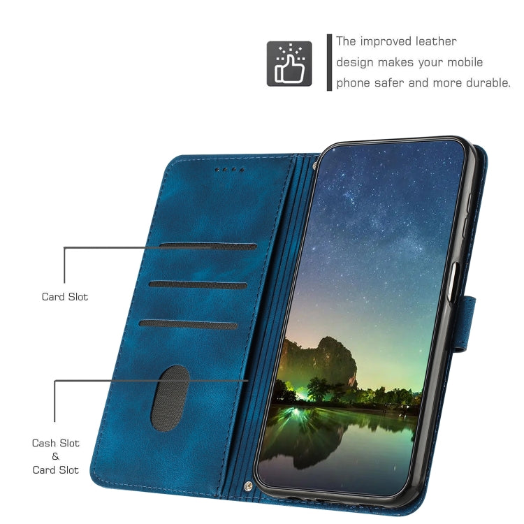 For Honor X8b Dream Triangle Leather Phone Case with Lanyard(Blue)