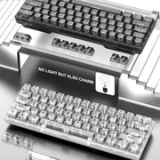 XUNFOX K30 Transparent 61-Keys Blacklit Wired Mechanical Keyboard, Cable Length: 1.5m(Black)