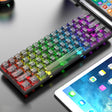 XUNFOX K30 Pro 2.4G + BT + Wired Transparent 61-Keys Mechanical White Axis Keyboard(Black) - Wireless Keyboard by PMC TechLife | Online Shopping South Africa | PMC TechLife | Buy Now Pay Later Mobicred