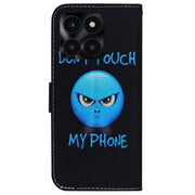 For Honor X6a Coloured Drawing Flip Leather Phone Case(Anger)